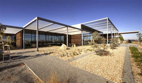 Rammed Earth Walls And Louvered Canopies Protect Craigieburn Library