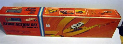 Vintage Mattel Hot Wheels Redline 1967 Stunt Action Set W Beatnik Bandit Car 1797288553