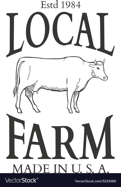 Set Of Agriculture Label Design Elements Vector Image