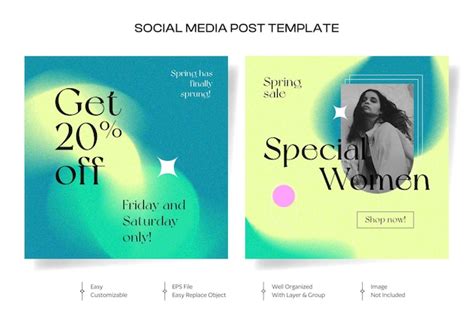 Premium Vector Gradient Aesthetic Fashion Sale Instagram Post Template