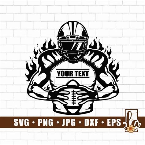 Football Player Svg Football Name Football Svg Football Etsy