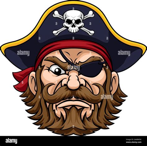 Pirate Captain Cartoon Character Mascot Stock Vector Image Art Alamy