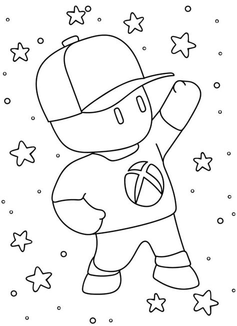 Coloriage Stumble Guys avec motifs dessin gratuit à imprimer