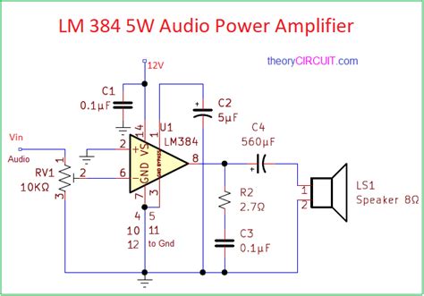 Watt Audio Power Amplifier Circuit Diagram