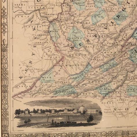 Civil War Era Map Johnsons Virginia Delaware Maryland And West Virginia Lot 3089 A Single