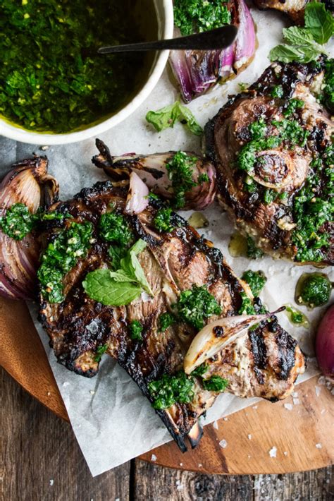 Grilled Lamb Chops With Mint Chimichurri The Original Dish