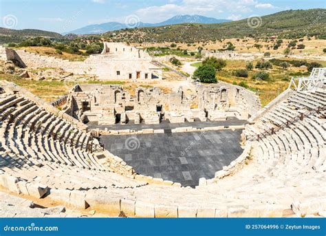 Ruins Of The 5000 Seat Roman Theatre Of Ancient Patara In Antalya