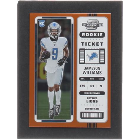 Jameson Williams 2022 Panini Contenders Optic Orange 80 RC 3 50