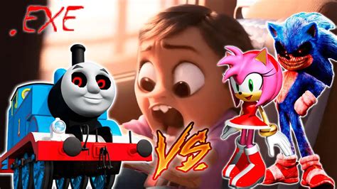 SONIC EXE And Amy EXE VS Thomas The Train EXE Coffin Dance Cover