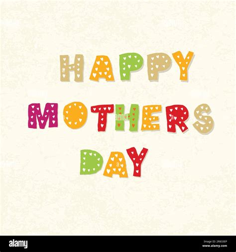 Happy Mothers Day Greeting Card Template Vector Stock Vector Image