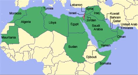 Israel Vs Arab World Map Dorisa Josephina