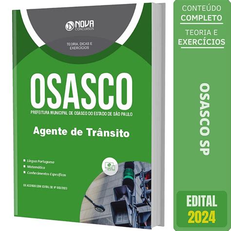 Apostila Prefeitura De Osasco Sp Agente De Tr Nsito Solu O