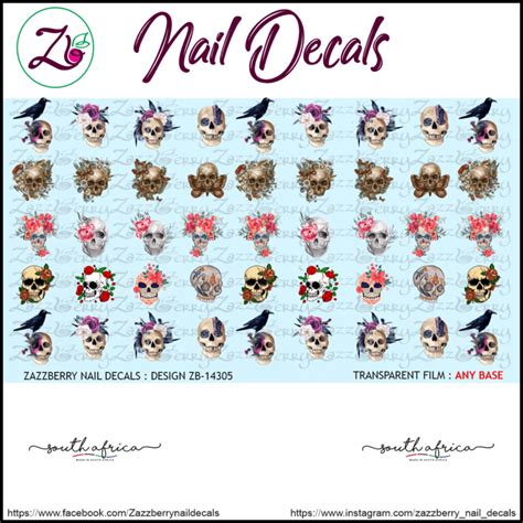 More Skulls Nail Decals Nail Art Nail Stickers