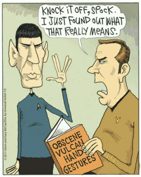 Star Trek Vulcan Hand Gestures Poor Captain Kirk Mr Spock Does