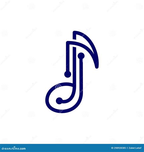 Note Music Tech Logo Template Design Vector Modern And Elegant Music