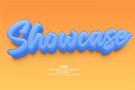 Showcase Psd 3d Editable Text Effect Graphic By Truevector · Creative