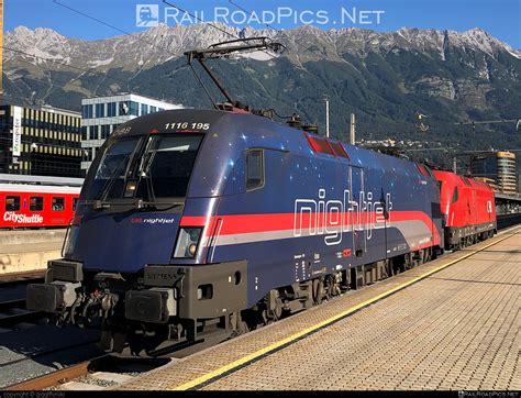 Siemens ES 64 U2 1116 195 operated by Österreichische Bundesbahnen