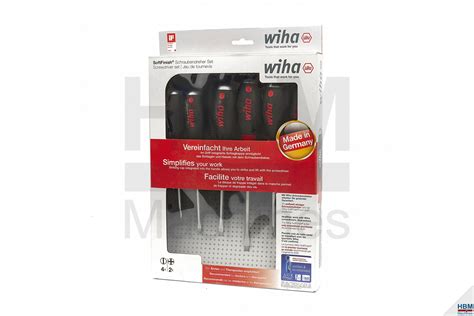 Wiha 530 HK6 6 Delige Slagvaste SoftFinish Schroevendraaierset Sleuf