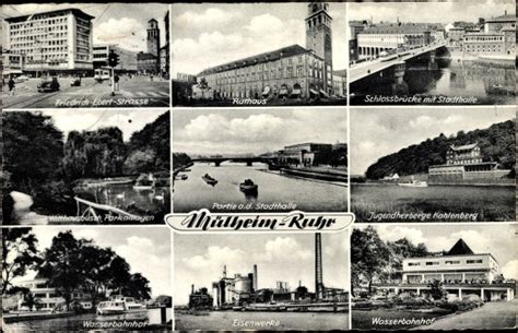 Ansichtskarte Postkarte Mülheim an der Ruhr Rathaus akpool de