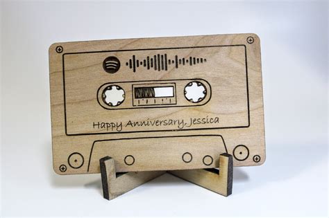 Spotify Custom Mixtape Wooden Cassette For Any Song Playlist Etsy