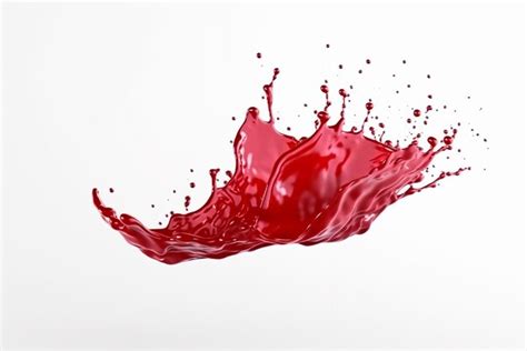 Premium AI Image | Red water splash abstract isolated background