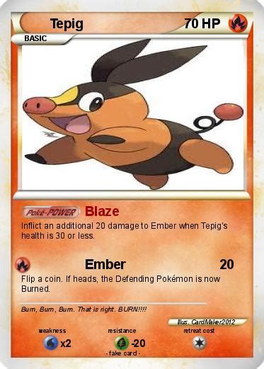 Pokémon Tepig 450 450 - Blaze - My Pokemon Card