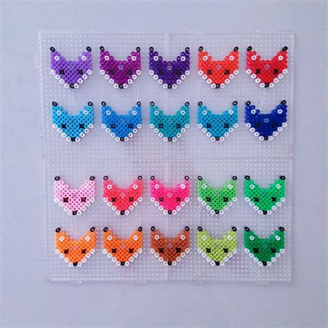 Mini Foxs Hamma Beads Ideas Mini Hama Beads Diy Perler Bead Crafts