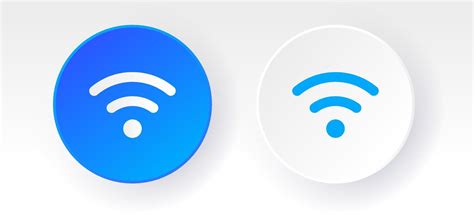 Free Wifi Icon Vector Wi Fi Signal Blue And White 3d Wireless Icon