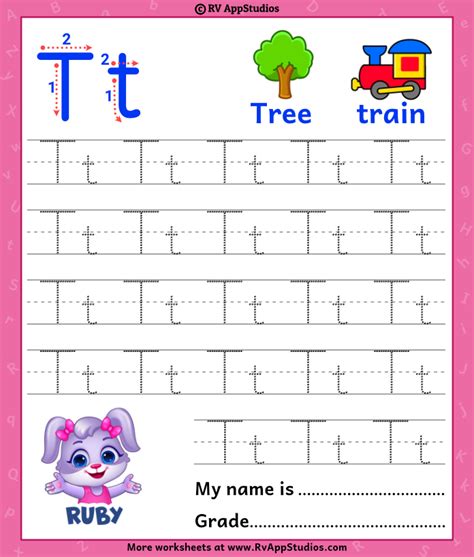 Alphabet Tt Letter Printable Letter Tt Tracing Worksheets