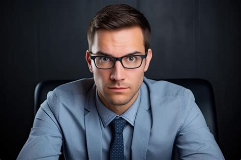 Premium Photo A Man Wearing Glasses