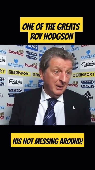 Roy Hodgson Epic Interview One Of Footballs Greatest Managers ⚽️💥