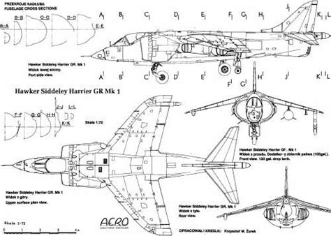 Hawker Harrier Harrier Hawker Blueprints