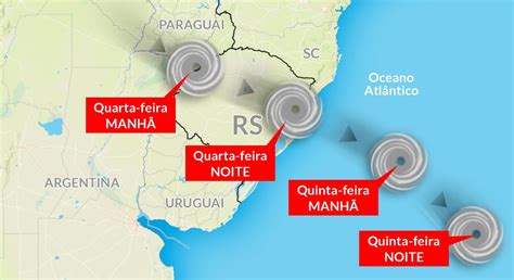 Confira A Rota Do Ciclone Que Ir Se Formar Sobre O Rs Nesta Quarta