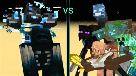 Minecraft Bosses Vs All Mutant Bosses Minecraft Youtube