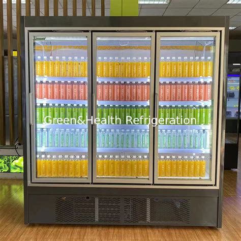 Commercial Multi Deck Open Chiller Display Fridge With Glass Doors