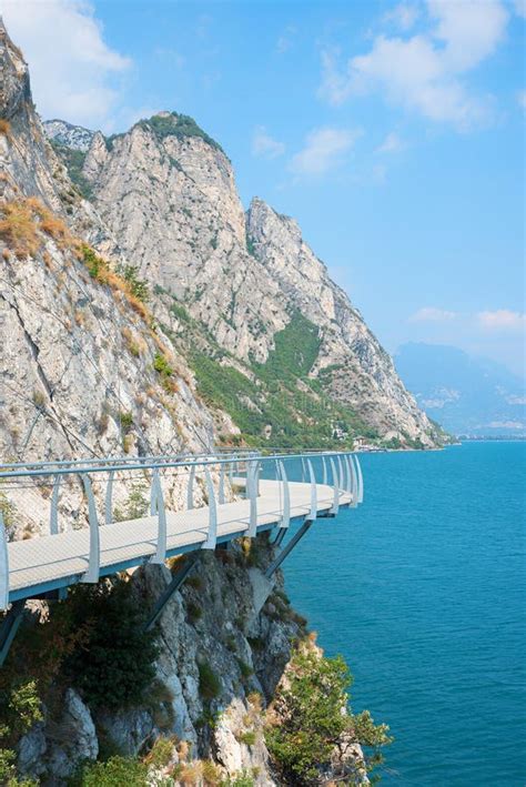 Adventurous Cycling Track Ciclopista Del Garda Along The Lake Gardasee