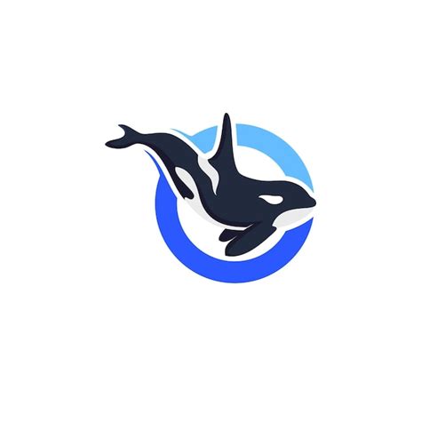 Design Simples De Logotipo De Baleia Orca Vetor Premium