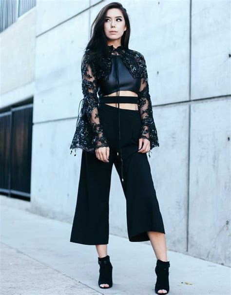 Black Culottes Outfit Ideas You Should Try In Glossyu