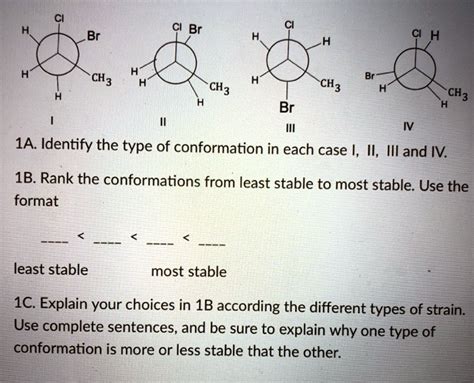 SOLVED CH3 CH3 CH3 CH3 Br 1A Identify The Type Of Conformation In