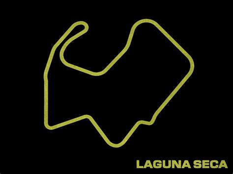 Laguna Seca Track Map Gold On Brushed Aluminium Formula 1 Etsy