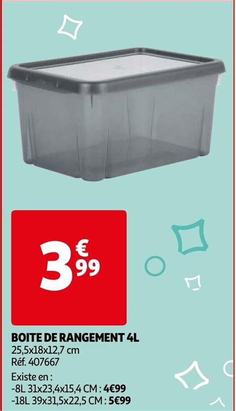 Boite De Rangement L X Cm Ref Promotie Bij Auchan