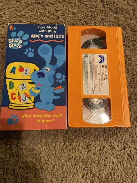 Blues Clues ABCs And 123s VHS 1999 Orange 97368357433 EBay