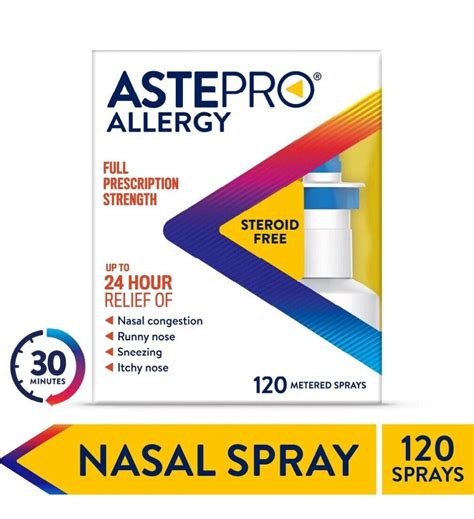 Astepro Allergy Medicine Steroid Free Antihistamine Nasal Spray 120