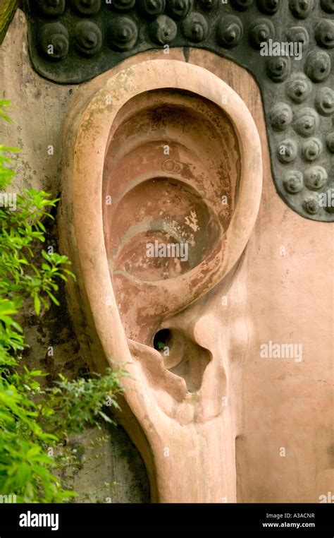 Oído del Buda Gigante Leshan China Fotografía de stock Alamy