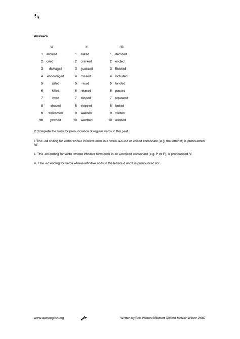 Pronunciation Ed Regular Verbs Online Exercise For Multi Level Live