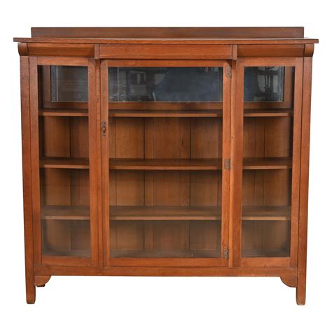 Stickley Brothers Mission Oak Arts And Crafts Bookcase Circa 1900 At