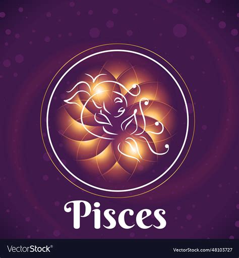 Pisces sign 3 Royalty Free Vector Image - VectorStock