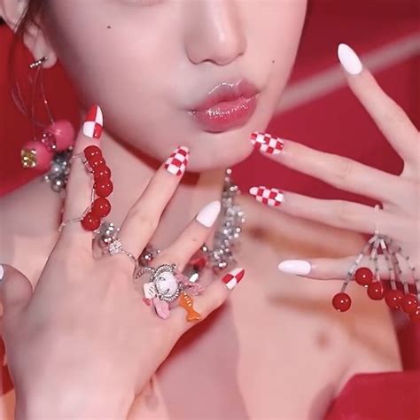 Pretty Gel Nails Soft Nails Cute Nails Idol Nails Ribbon Hairstyle