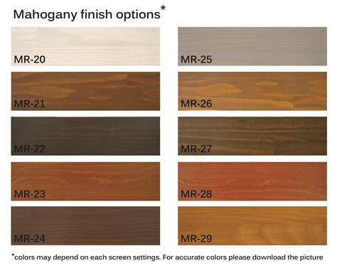 Mahogany Wood Color Chart | Printable Templates Free