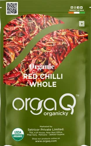 Orgaq Organicky Organic Red Chilly Whole 50 Grams At Best Price In Mehsana